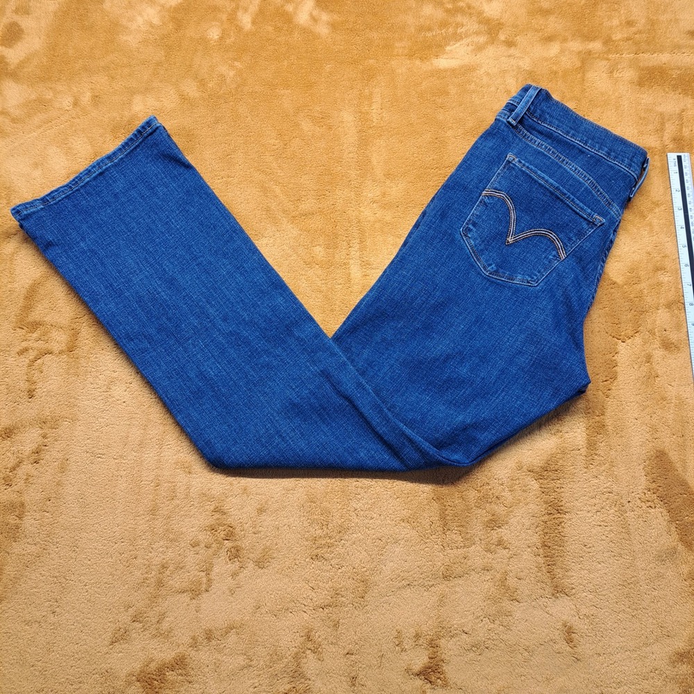 Levi's Classic Bootcut Jeans Womens 6M W28 L32 Blue Excellent Stretch Denim - Picture 9 of 14